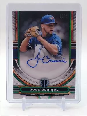 Jose Berrios 2023 Topps Tribute Baseball Autograph Green Auto /99 Q0161 • $1