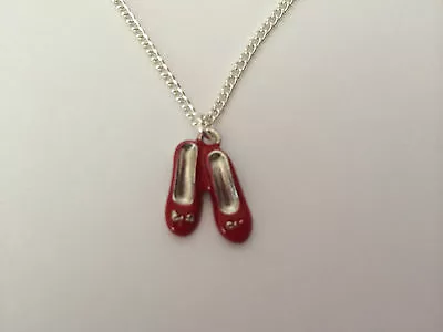 £3.10 • Buy RUBY RED SLIPPERS SHOES CHARM Necklace 18  Silver Plated Chain Gift Oz Dorothy