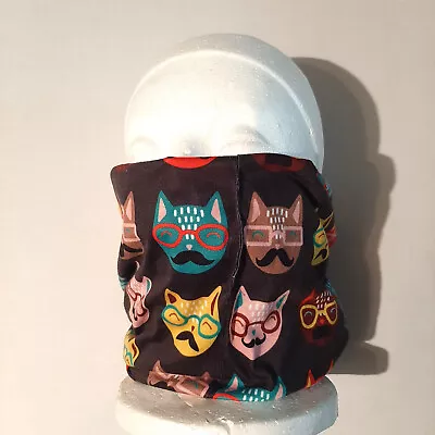 Cool Mustache Cat All Over Print Neck Bandana Face Cover Gaiter Gator Unisex • $11