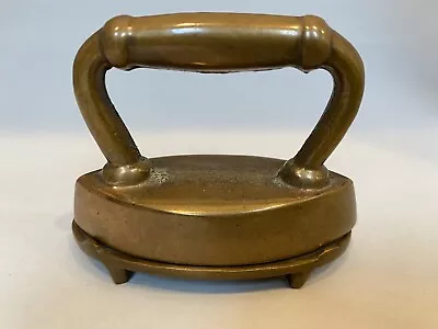 Miniature Brass Sad Iron With Original Stand • $85