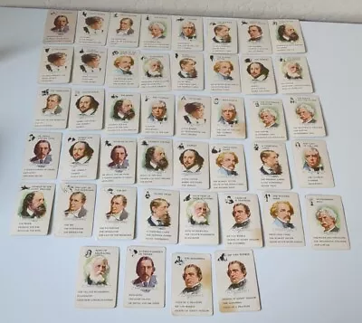 Vintage Whitman Authors Card Game Complete Deck 44 Cards Literature • $8