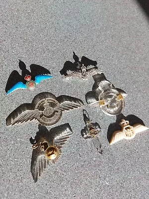 £88 • Buy Job Lot Of Military Sweetheart Badges Inc RAF WW2 1940s Perspex Lucite Sterling 
