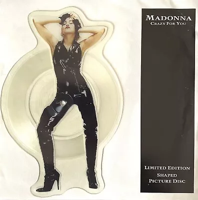 Madonna ‎- Crazy For You (7 ) (Shaped Picture Disc) (VG-EX/EX) • $58.48