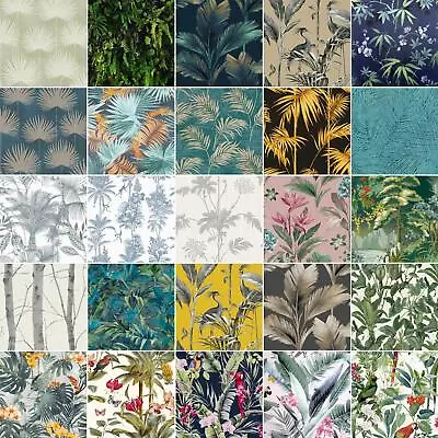£14.95 • Buy Trees Leaves Metallic Exotic Woods Blossom Trails Frond Palm Wallpaper - Various