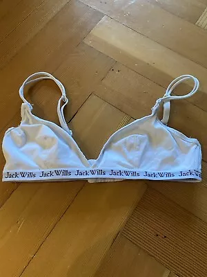 £4 • Buy Jack Wills White Cotton Bra Size Uk 8