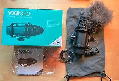 Movo VXR300 HD PRO Condenser X/Y Stereo Video Microphone For DSLR Video Camera • $13.99