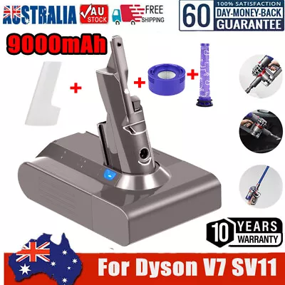 9000mAh For Dyson V7 Battery Absolute Animal Motorhead SV11 Vacuum & Filters Set • $39.99