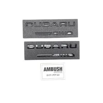 1X JDM Black Gloss/MATTE BLACK SUBIE AWD Car Rear Trunk Emblem Sticker Decal • $15.99