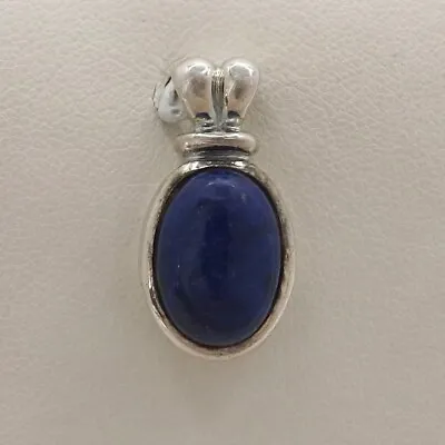 Sterling Silver Lapis Lazuli Oval Charm Pendant Ross Simons 5gr Vintage • $61.75