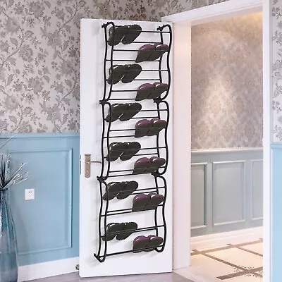 36 Pair Over Door Hanging Shoe Rack 12 Tier Shelf Organiser Storage Stand Holder • £11.59