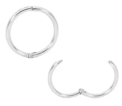 $14.99 • Buy Pairs & Singles Solid Sterling Silver Hinged Hoop Segment Ring Sleeper Earrings