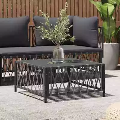 Itzcominghome Outdoor Fabric Coffee Table Steel Top Dining Garden Patio 70cm NEW • £67.26