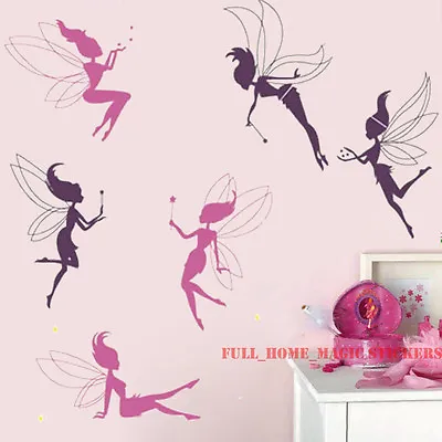 VINYL Fairy And Magic Wand Wall Stickers Girls Kids Room Car Decal-Top Quality • £6.19