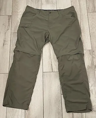 $25 • Buy Mountain Hardwear Mesa Convertible Pants Men's 38x30 Green Outdoor Hiking Adult