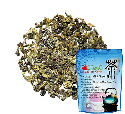 Moroccan Mint Green Tea Aromatic Lively Yet Rich Hot Or Iced Loose Leaf Tea • $10.99