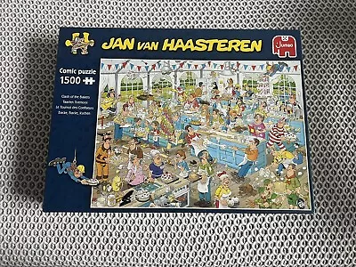 1500 Piece Jigsaw Puzzle Clash Of The Bakers By Jan Van Haasteren • £0.99