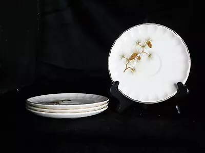  W.S. George Pinecone Cup SAUCERS ONLY Set Of 4  • $18.95