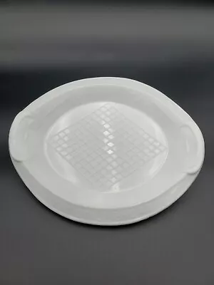 Daily Bread Milk Glass Platter Vintage  • $15