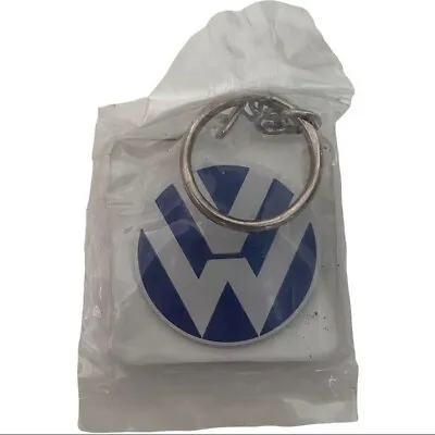 Vintage 80s VW Volkswagen Car Emblem Square Keychain Key Fob NIP • $12