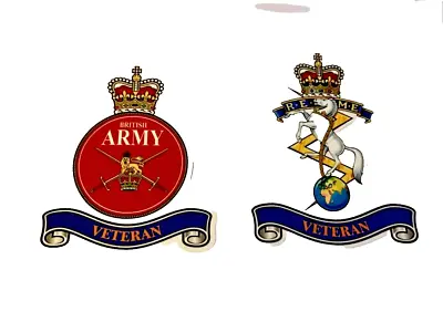 British Army  Veterans  External Vinyl Stickers  Any Two   Armed Forces Military • £4.99