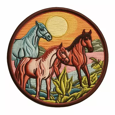 Horse Applique Patch - Farm Animal Badge (Iron On) Decorative Mare Pony Mustang • $5.87