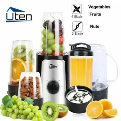 £28.99 • Buy 7In1 Food Blender Smoothie Maker Food Processor Fruit Juicer Coffee Grinder 1.2L