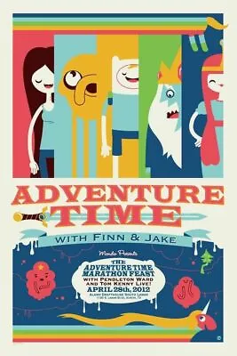 Adventure Time Marathon Feast Mondo Print Poster Art Dave Perillo Finn Jake AP • $249.99