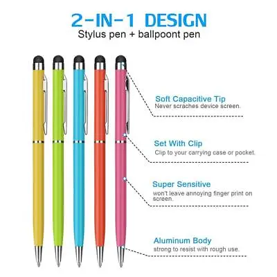 10pcs 2-in-1 Screen Stylus Ballpoint Pen For IPad IPhone Wholesale TabletBest • $3.81
