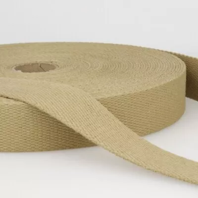 £3.29 • Buy Stephanoise 40mm Cotton Webbing Linen White - Per Metre