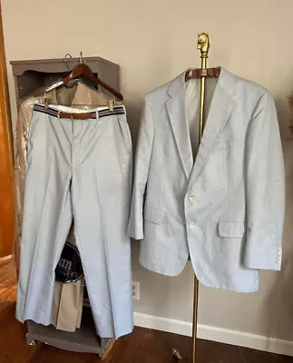 VTG Unbranded Suit Men 42R/38W X 30 Inseam Custom Tailored USA • $55