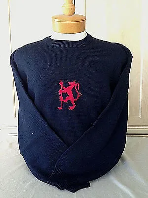 New NWT Mens Pringle  LXL Blue Crewneck Sweater With Lion Logo $90 Value • $22