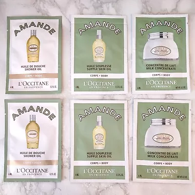 L'OCCITANE Amande Shower Oil Skin Oil Milk Concentrate Samples (0.2 Oz Each) • $13.50
