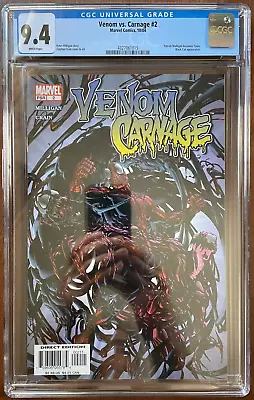 VENOM VS CARNAGE #2 CGC 9.4 KEY PATRICK MULLIGAN BECOMES TOXIN Marvel 2004 • $59.99