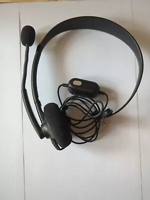 Official Microsoft Xbox 360 Headset Boom Microphone Headphone Black Speaker Set • £0.99