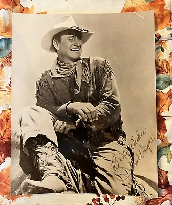 2 JOHN WAYNE 14x11 1 Photo No Signature & 1 Photo Signed REPRINT • $85