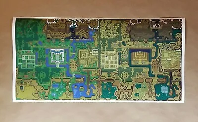 $34.95 • Buy Zelda Link To The Past World Map Poster Nintendo Video Game RPG Super NES Link