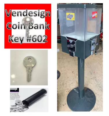 #602 Vendesign Candy Machines Keys For Vending Coin Bank KEY • $14.99