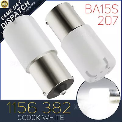 2X LED Light White Bulbs 1156 R5W BA15S Brake Reverse Turn Stop Tail Globe 12V • $12.49