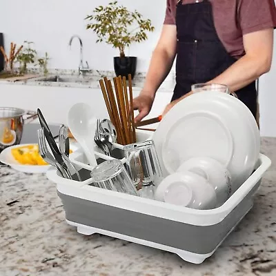 10L Collapsible Washing Up Bowl Dish Drainer Draining Folding Kitchen Camping UK • £6.95