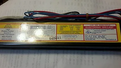 Radionic E232H27LP 1 Or 2 Lamp Electronic Ballast For T8 F32T8 F25T8 F17T8 Light • $36.99