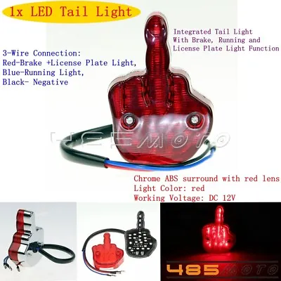 LED Motorcycle Turn Signals Brake Stop Light License Plate Integrated Tail Light • $22.99