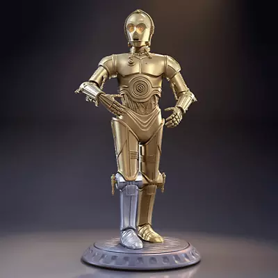 C3PO 3d Printed Model | Unassembled | Unpainted | 1/10-1/3 • $214.50