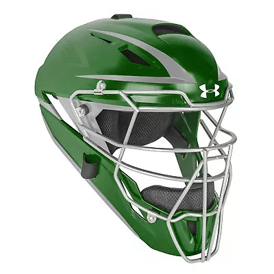 Under Armour Converge Two Tone Adult Baseball/Softball Catcher's Helmet - Green • $149.95