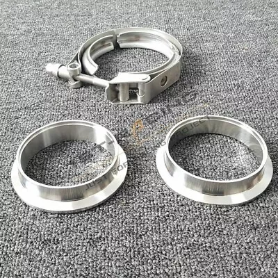 Stainless Steel 3.0 ID 76mm Quick Release V-Band Clamp+Male Female Flanges Kit • $32.89