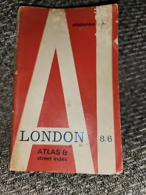 A1 London 1950's Atlas & Street Index Underground Map / Bus Routes GEOGRAPHIA • £7