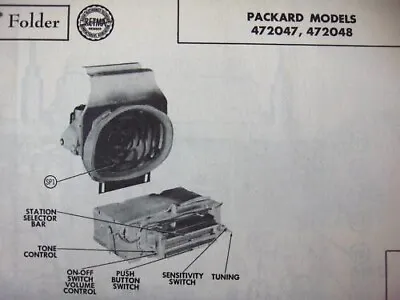 1955 Packard Packard Clipper 472047 & 472048 Radio Photofact • $10