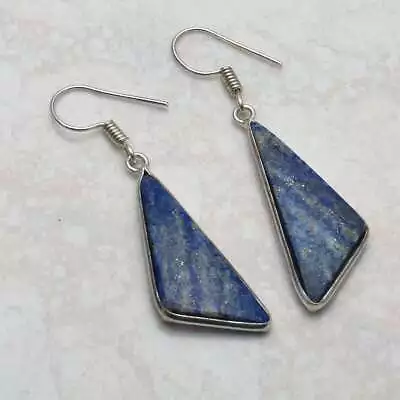Lapis Lazuli Handmade Drop Dangle Earrings Jewelry Gift 1.28  AE-14459 • $2.99
