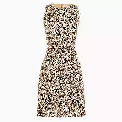 J.CREW Factory NWT $98 Basketweave Sheath Dress In Leopard Animal Print Size 4 • $44.99