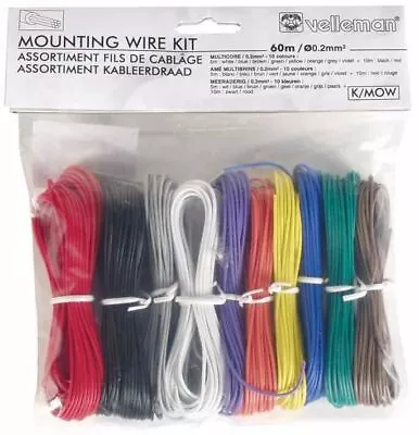 £20.81 • Buy VELLEMAN SA - Multicore Mounting Wire Kit 8 X 5m, 2 X 10m 24 AWG