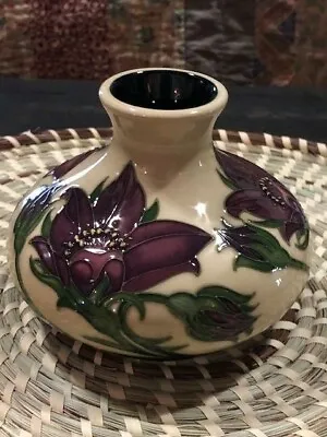 Moorcroft Pottery 2010  Pulstilla  Vase 32/5 Nib (b) • $335